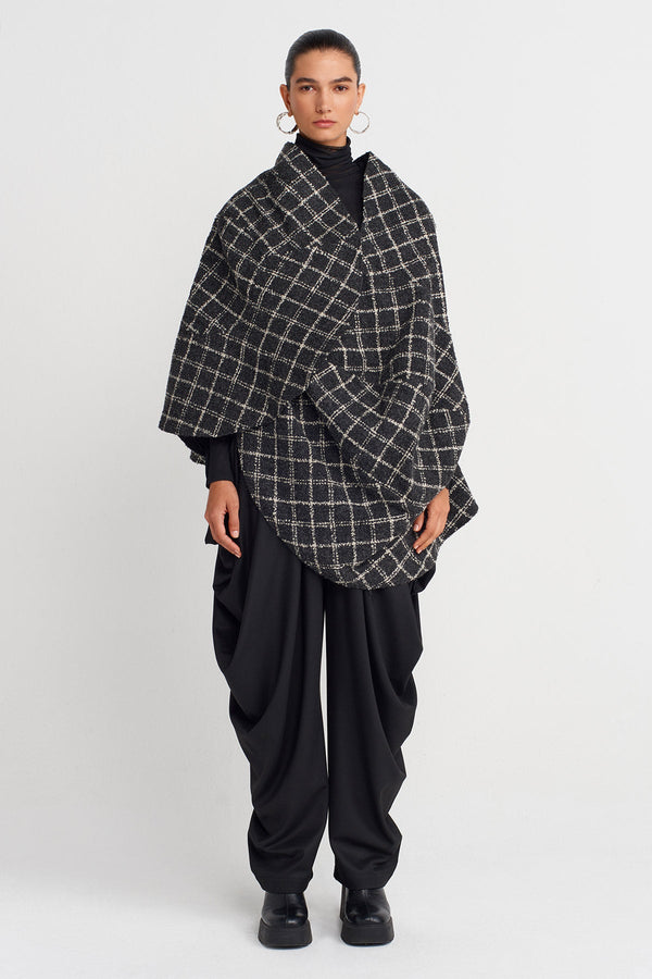 Nu Asymmetric Plaid Vest Grey/White