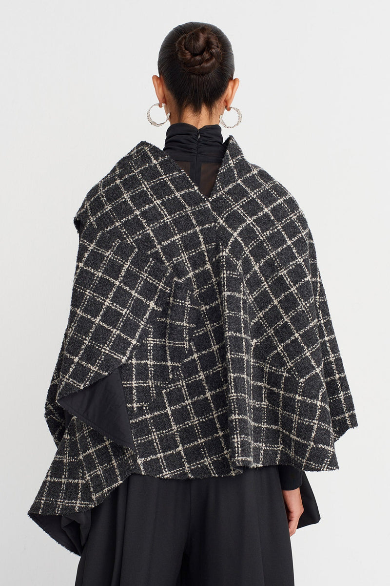 Nu Asymmetric Plaid Vest Grey/White
