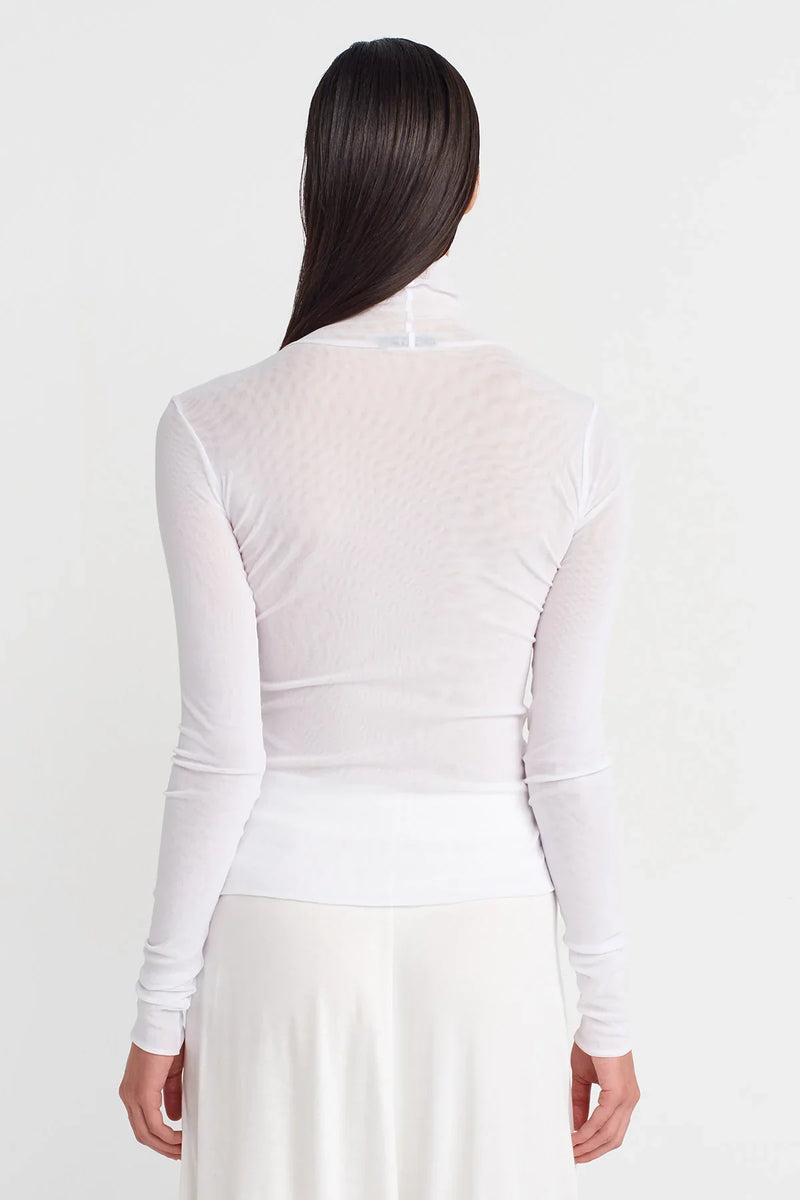 Nu Double Layer Tulle Bodysuit Off White