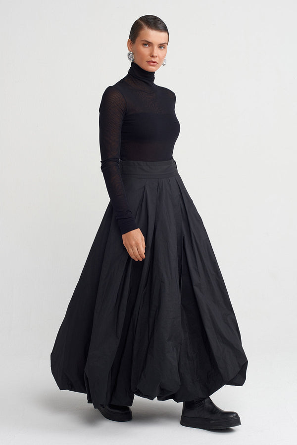 Nu Taffeta Balloon Skirt Black