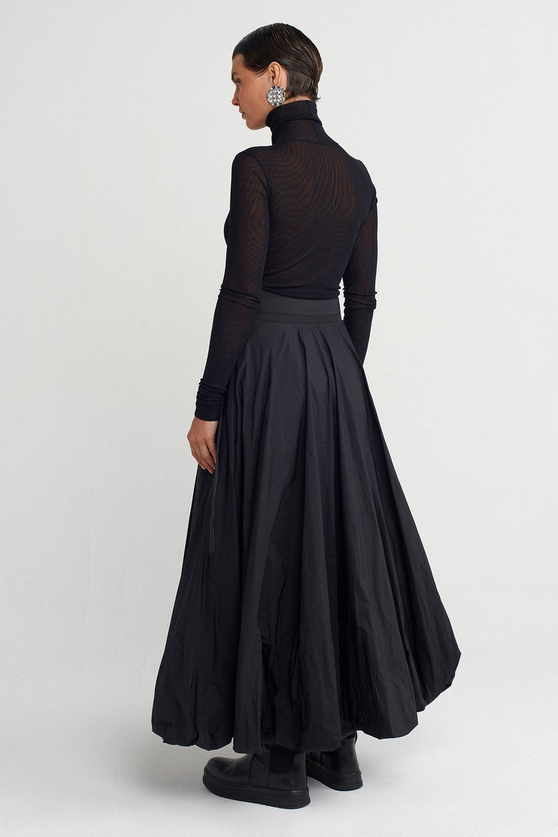 Nu Taffeta Balloon Skirt Black