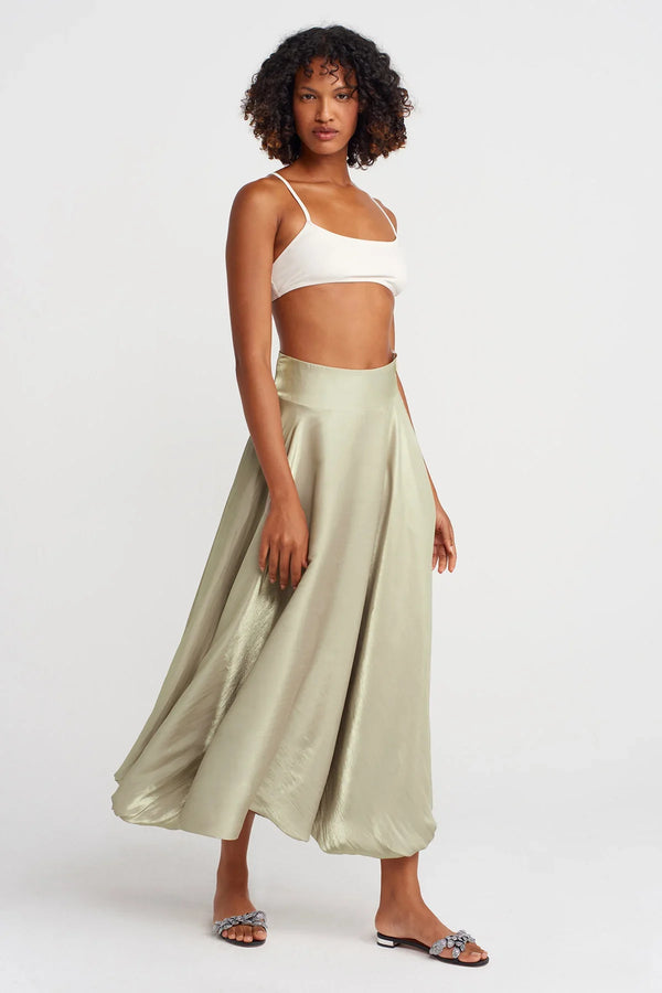 Nu Shiny Balloon Skirt Sand