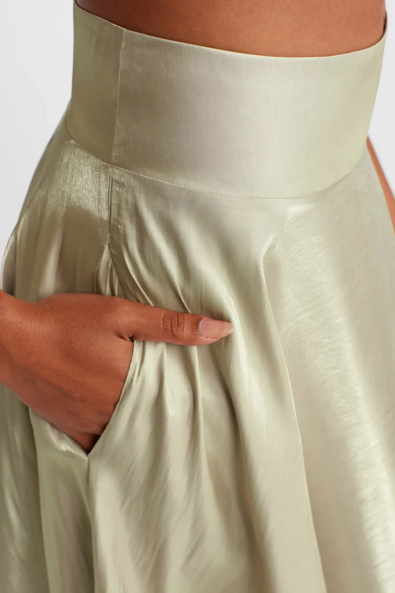 Nu Shiny Balloon Skirt Sand