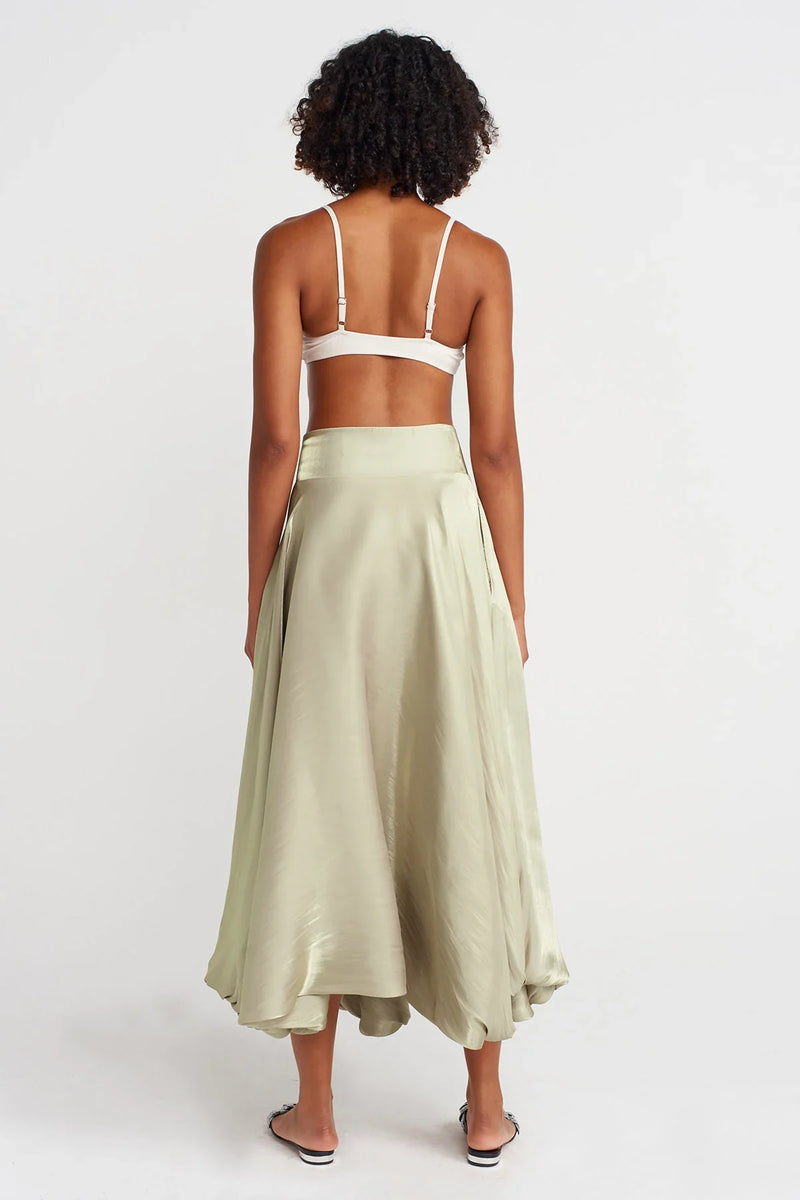 Nu Shiny Balloon Skirt Sand