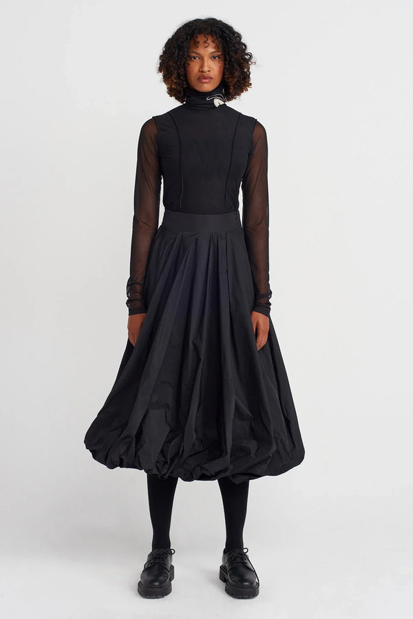 Nu Taffeta Balloon Skirt Black