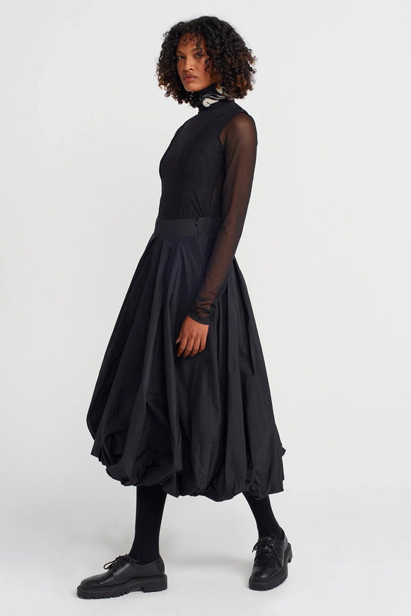 Nu Taffeta Balloon Skirt Black