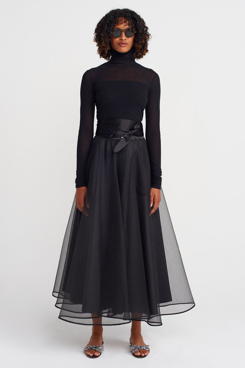 Nu Organza Puffy Skirt Black