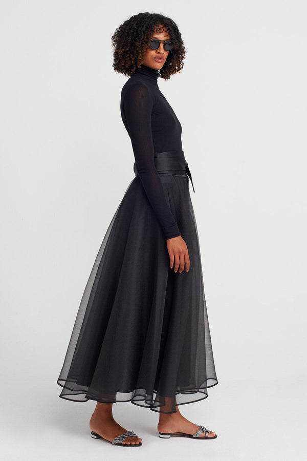 Nu Organza Puffy Skirt Black