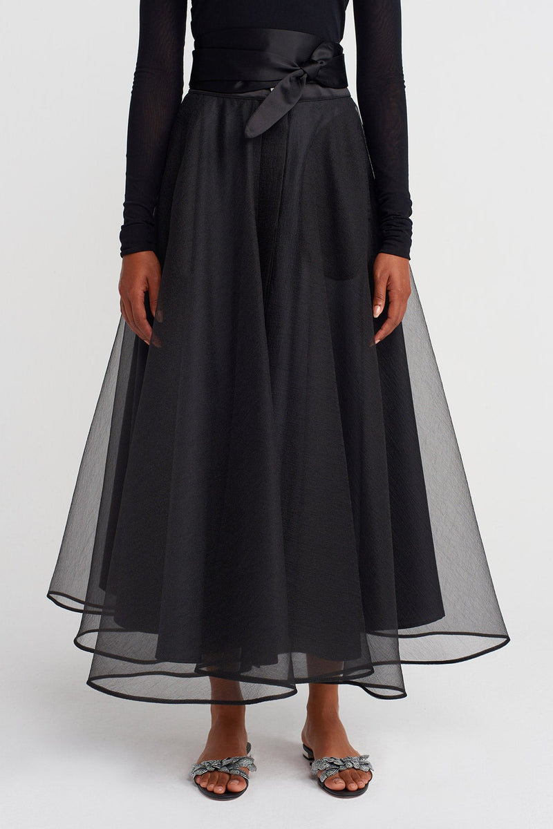 Nu Organza Puffy Skirt Black