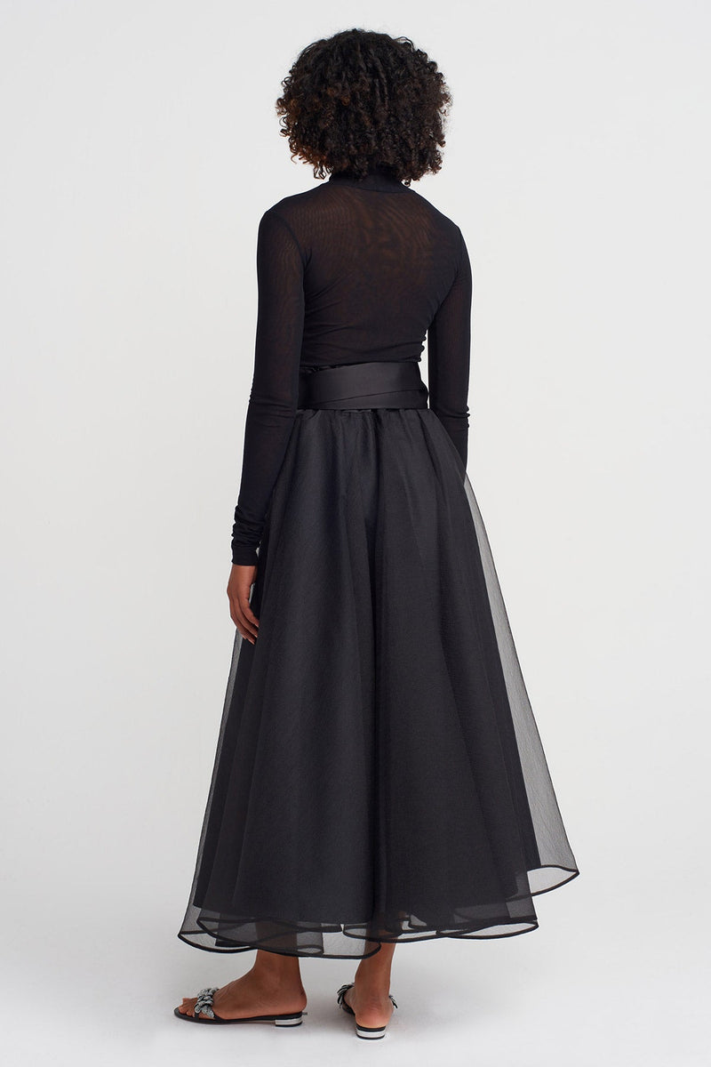 Nu Organza Puffy Skirt Black