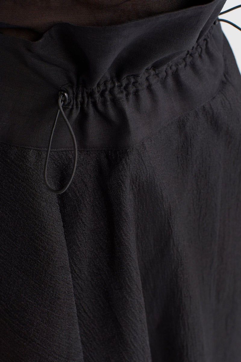 Nu High-Waisted Puffy Organza Skirt Black