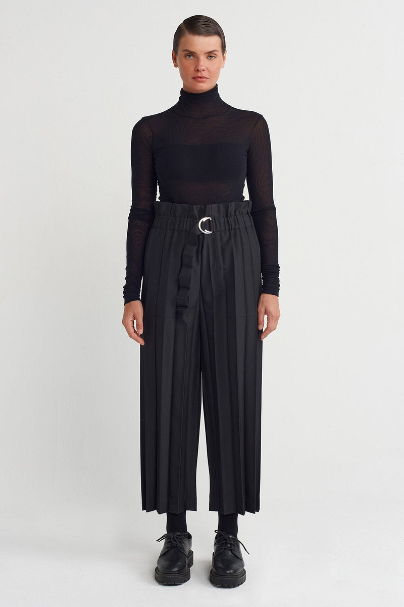 Nu Pleated Trousers Black