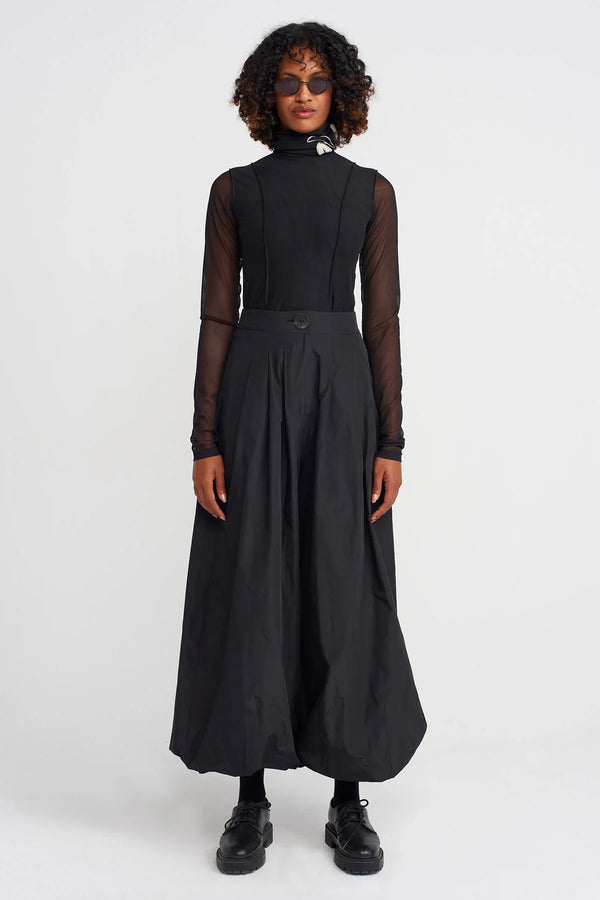 Nu Taffeta Balloon Trousers Black