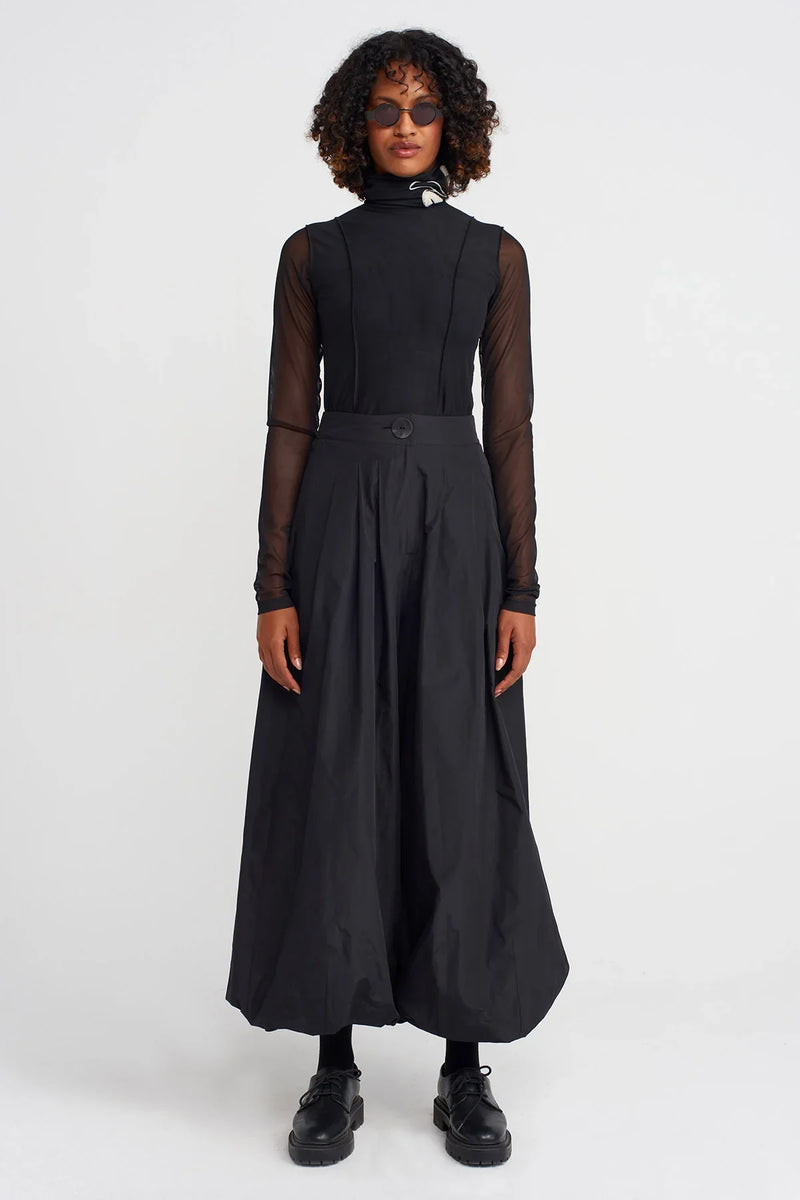 Nu Taffeta Balloon Trousers Black