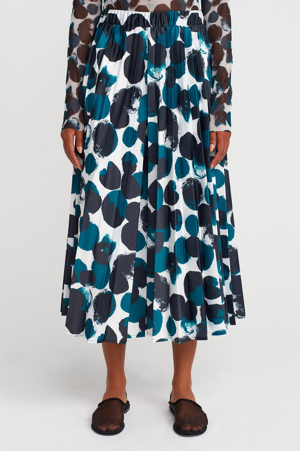 Nu Patterned Pleated Trousers Multi Color
