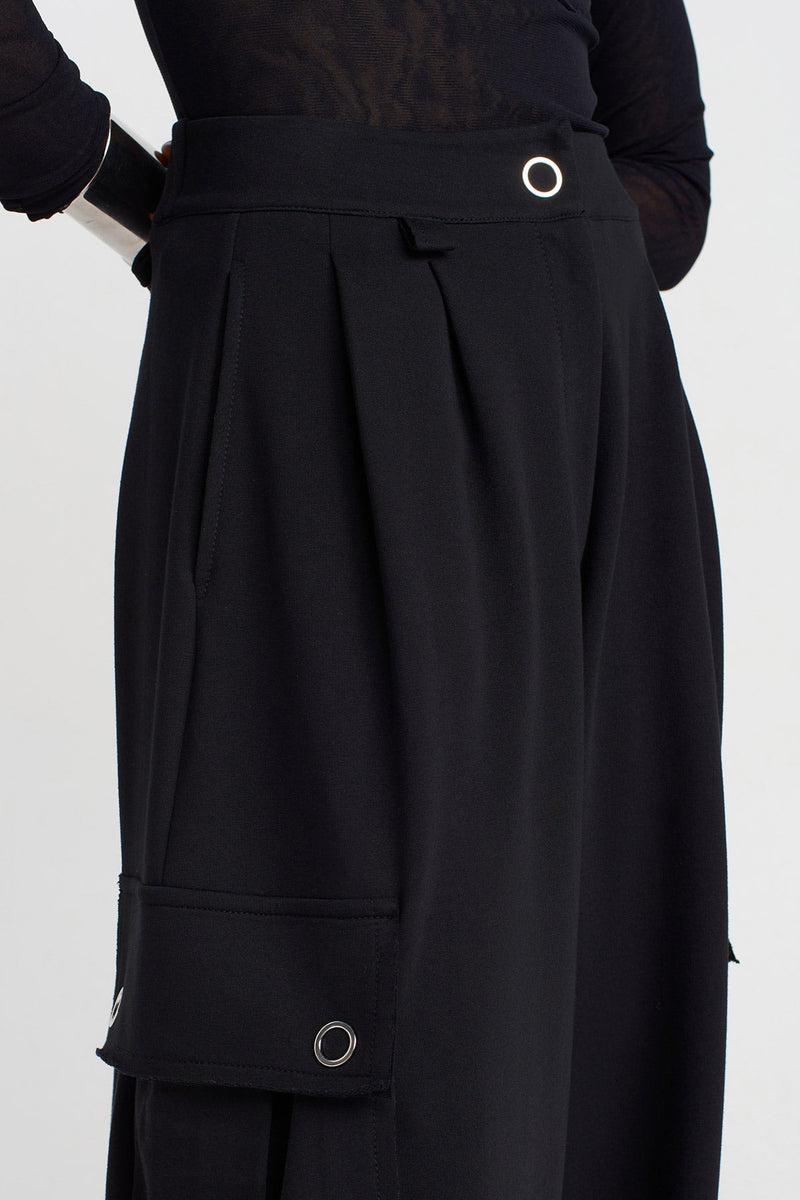 Nu Drawstring Trousers With Pockets Black