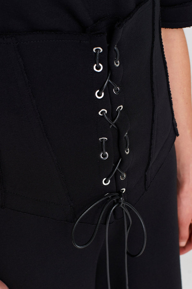 Nu Corseted Loose Trousers Black