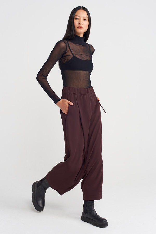 Nu Wrap-Style Harem Pants Eggplant
