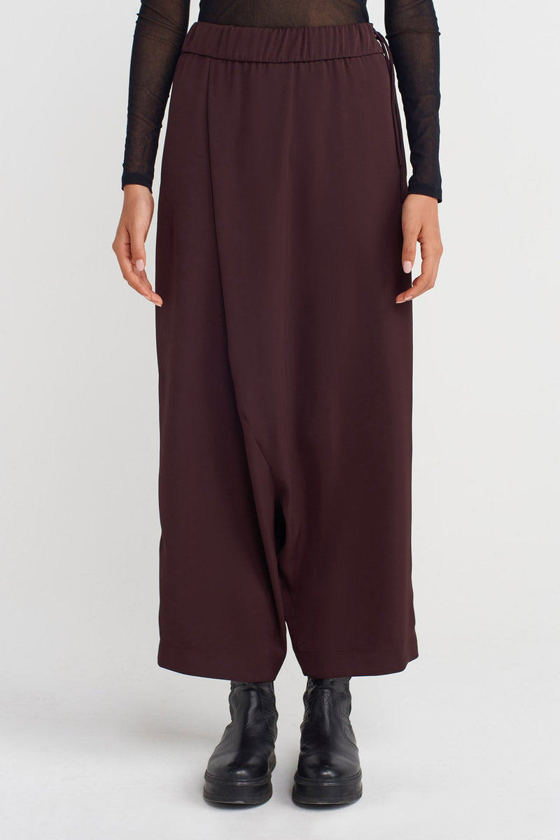 Nu Wrap-Style Harem Pants Eggplant