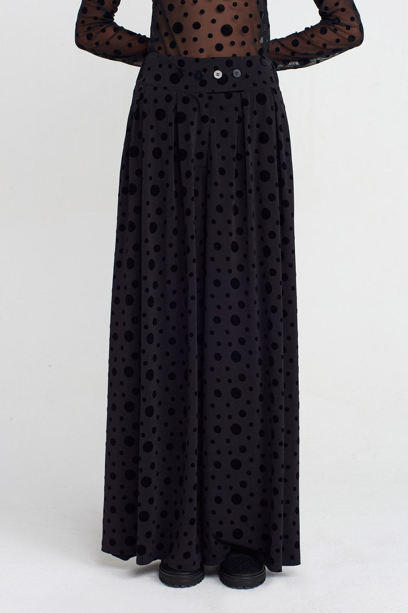 Nu Velvet Polka-Dot Jersey Trousers Multi Color