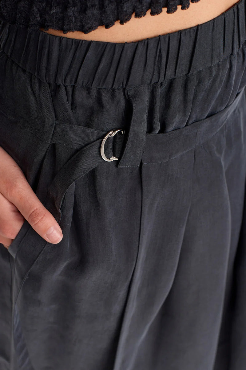 Nu Pleated Skirted Trousers Black