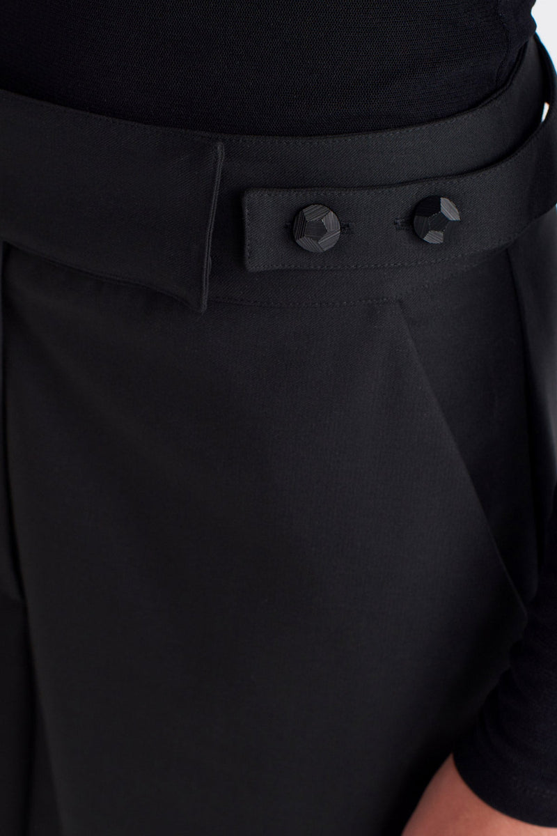 Nu Wool Palazzo Trousers Black