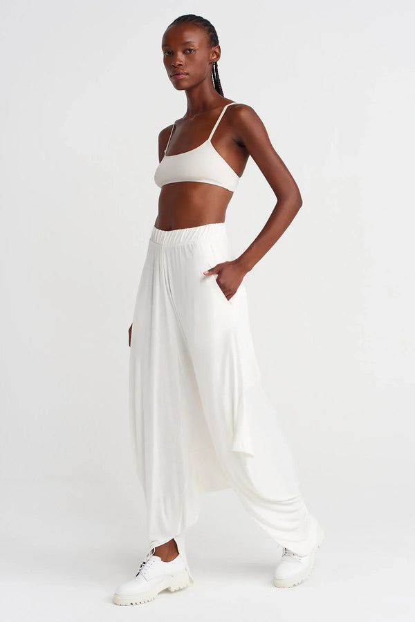 Nu Draped Comfortable Shalwar Off White