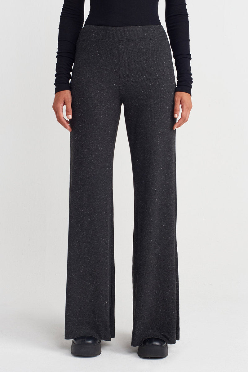 Nu  Silver Ribbed Pants  Antracite Melange