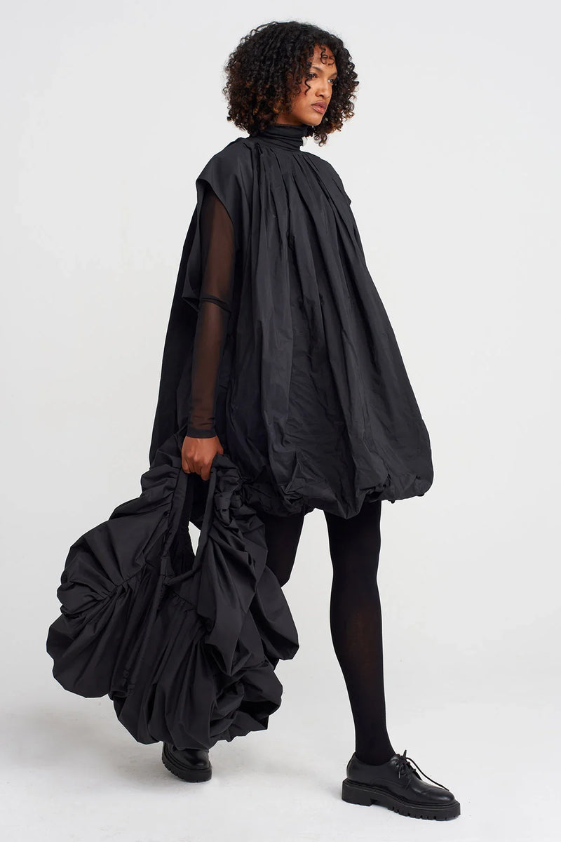 Nu Taffeta Balloon Dress Black