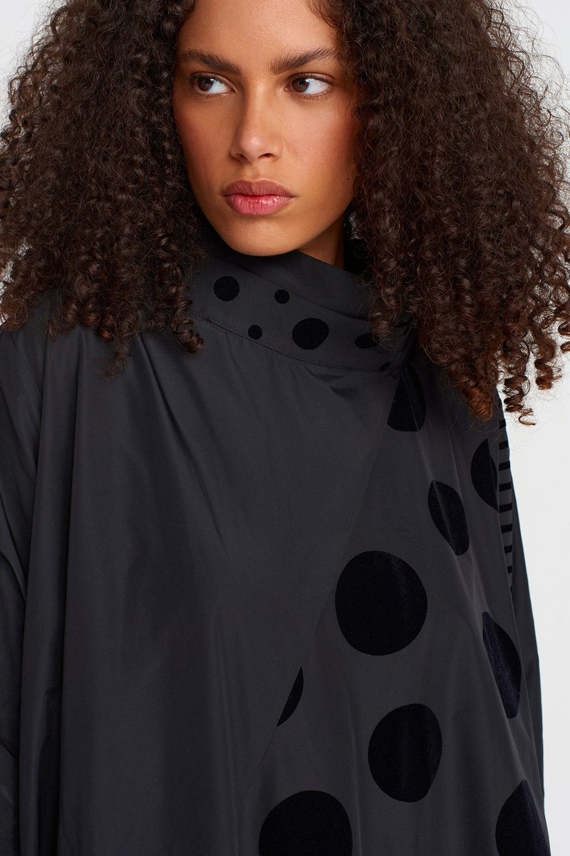 Nu Velvet Polka-Dot Taffeta Dress Multi Color