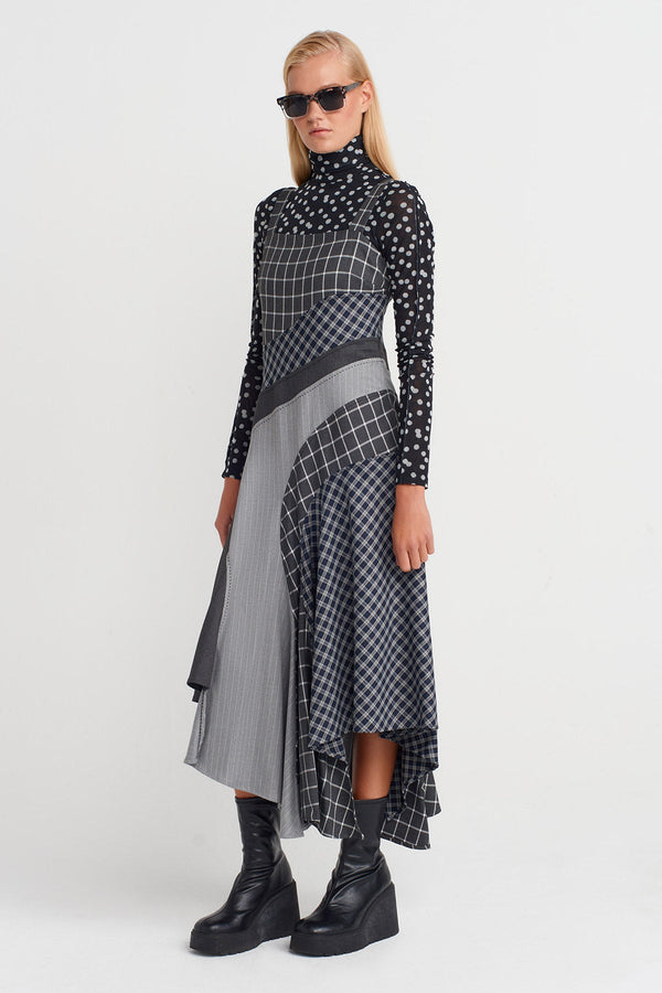 Nu Plaid Strappy Dress Multi Color