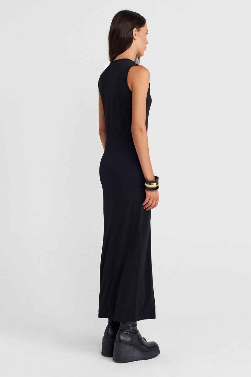 Nu Long Jersey Dress Black
