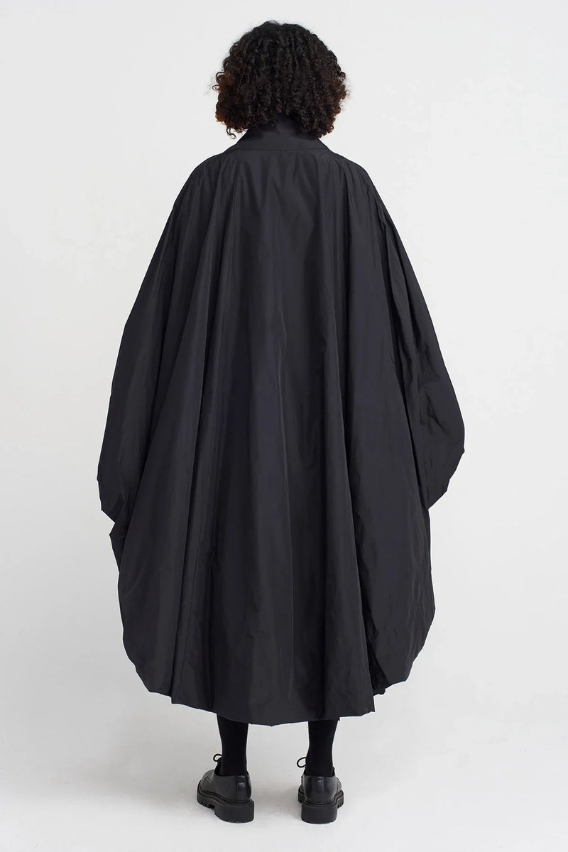 Nu Taffeta Balloon Cape Black