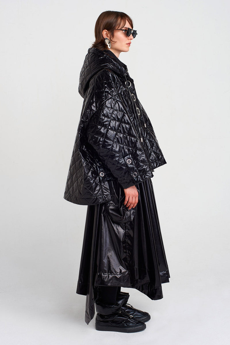 Nu Oversize Quilted Sweater Black