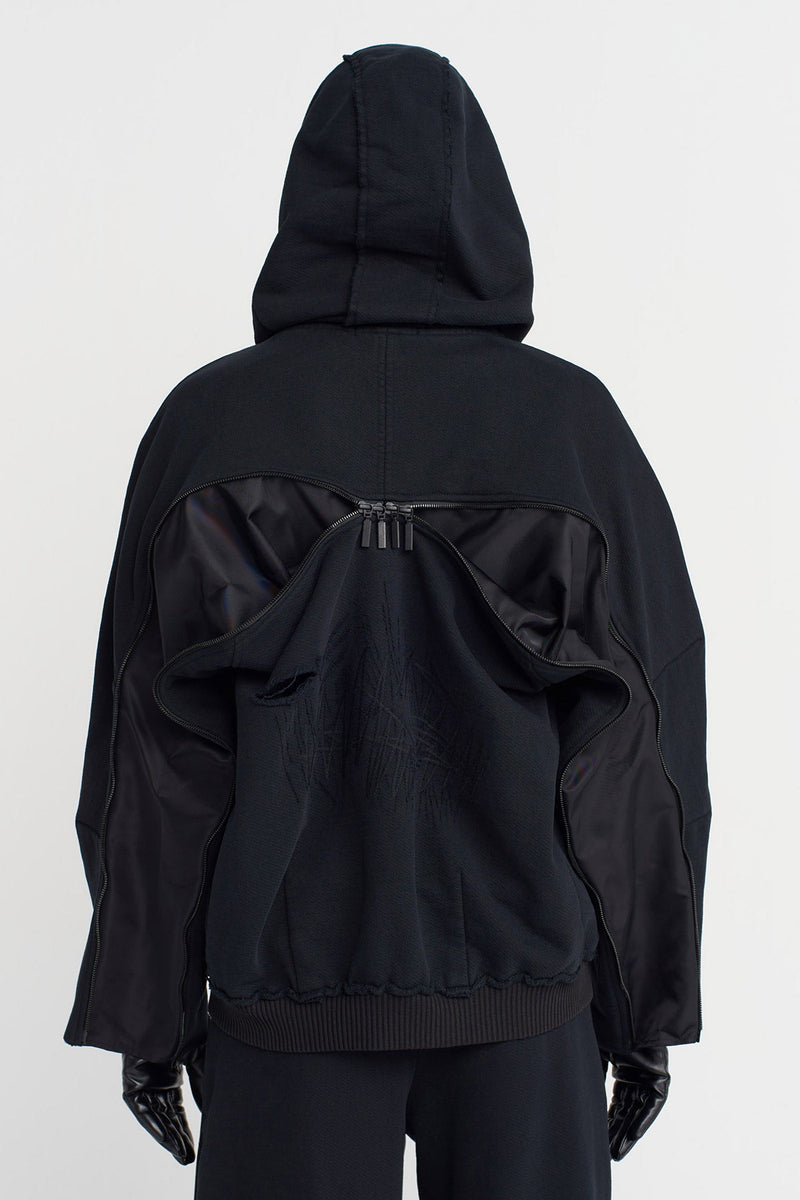 Nu Textured Oversized Sweatshirt Black