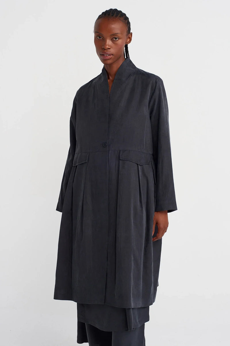 Nu Stone Wash Effect Jacket Black