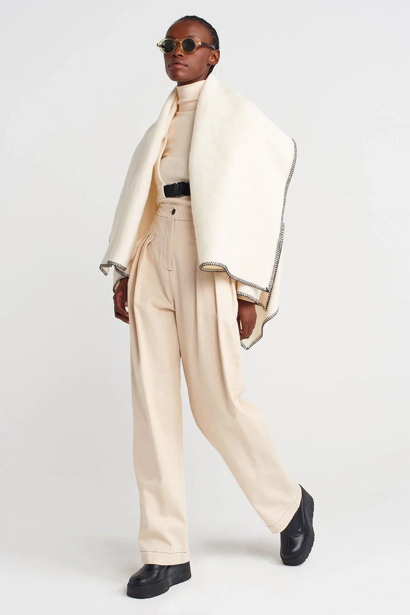 Nu Inner Belted Cape Jacket Natural