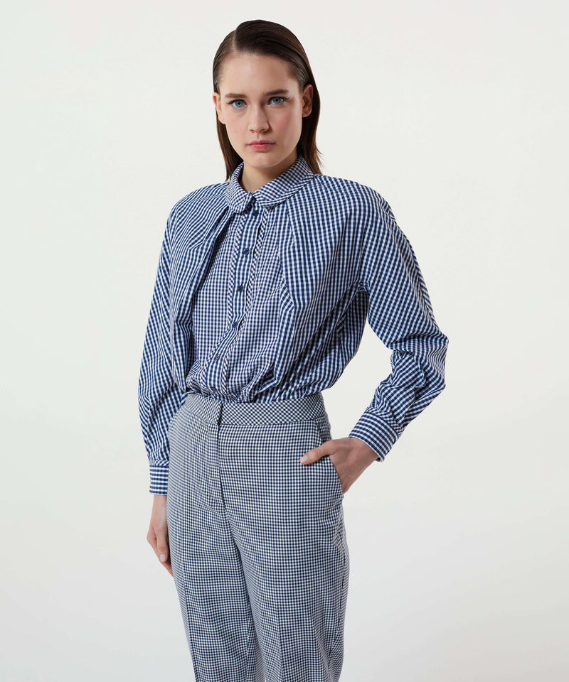 Machka Gingham Pattern Trouser Indigo