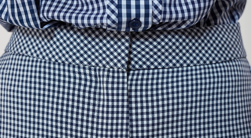 Machka Gingham Pattern Trouser Indigo