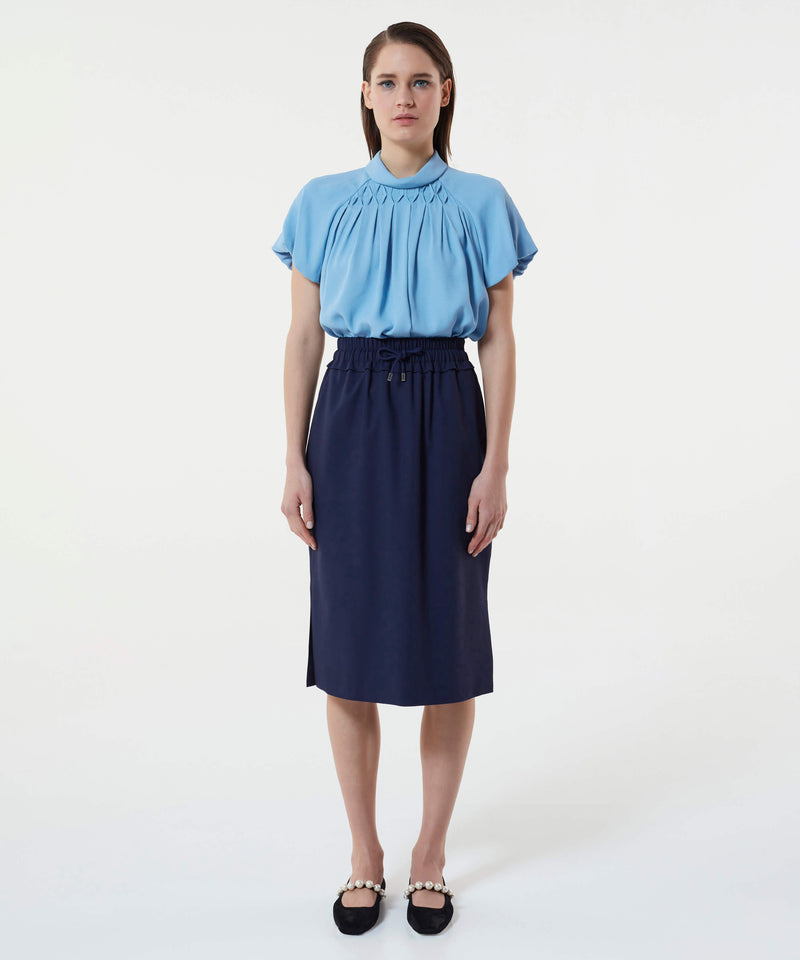 Machka Wool Blend Skirt Navy