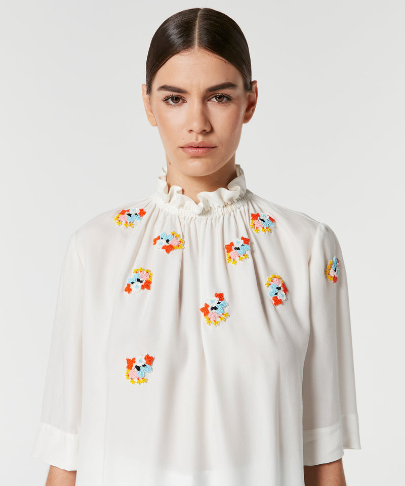 Machka Bead-Embellished Blouse Off White