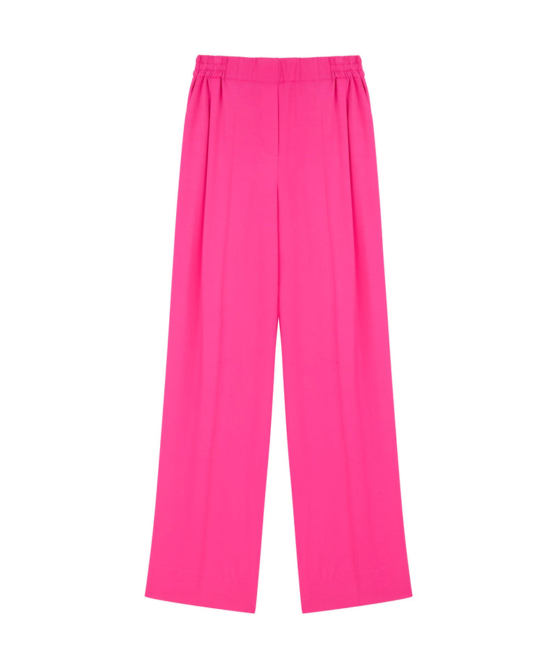 Machka High Waist Wide Leg Fit Trousers Fuchsia