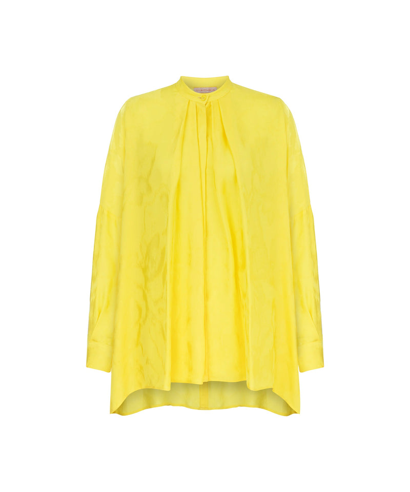 Machka Jacquard Print Oversize Blouse Yellow