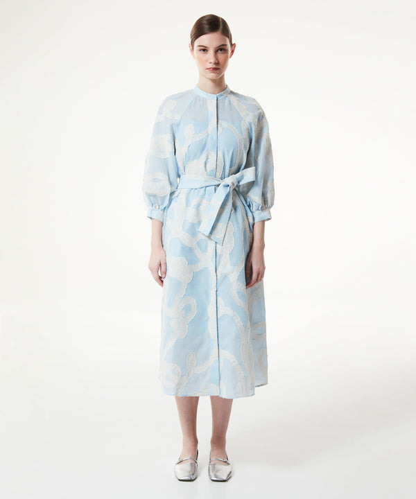 Machka Rope Jacquard Shirt Dress Blue