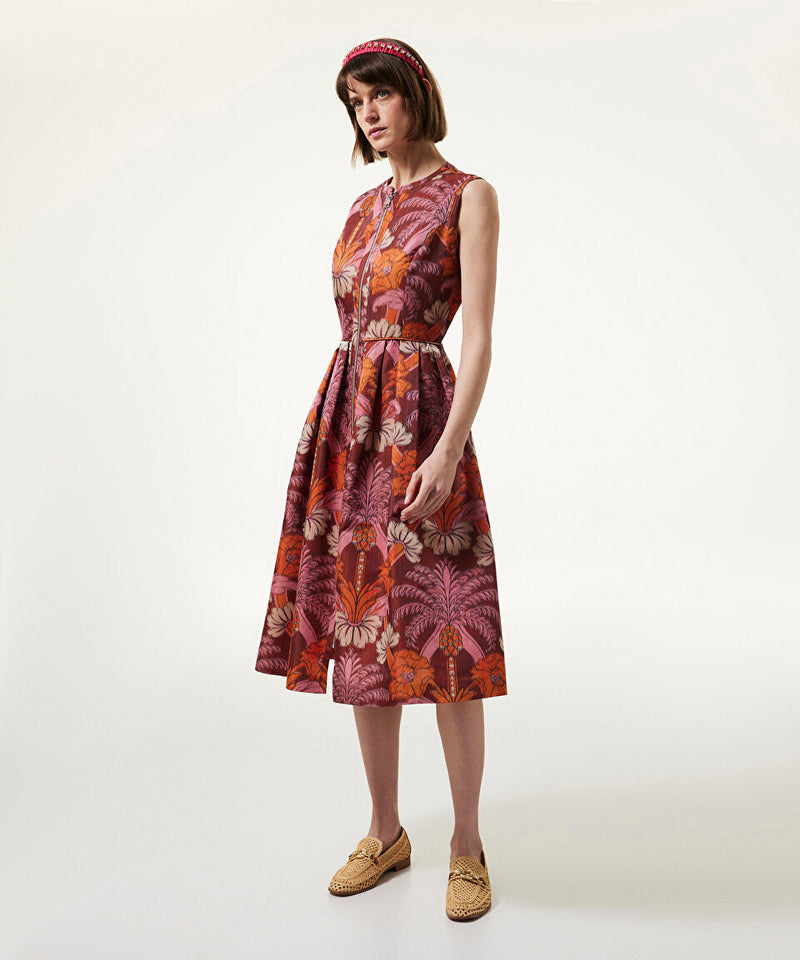 Machka Jacquard Dress Orange