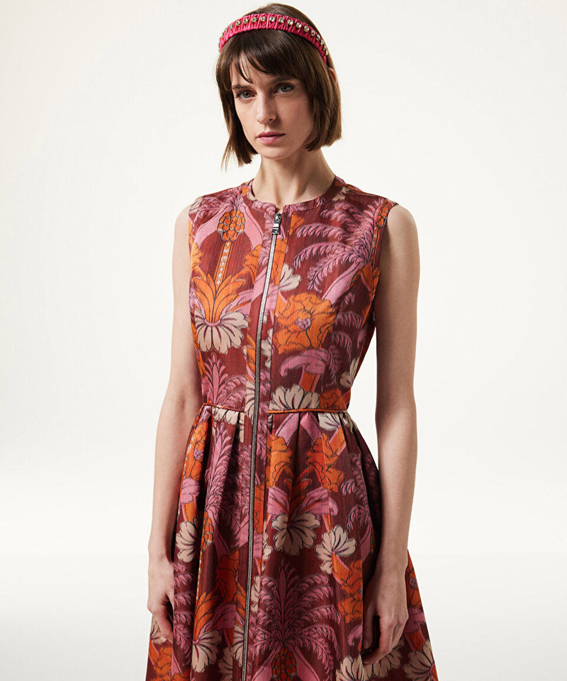 Machka Jacquard Dress Orange