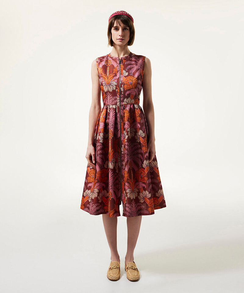 Machka Jacquard Dress Orange