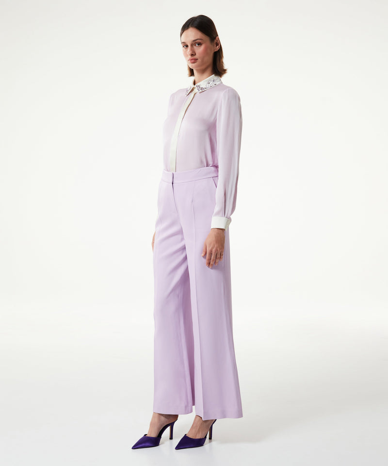 Machka Wide Leg Fit Trousers Lilac