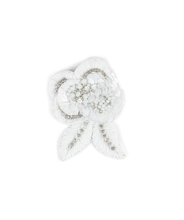 Machka Flower Brooch White