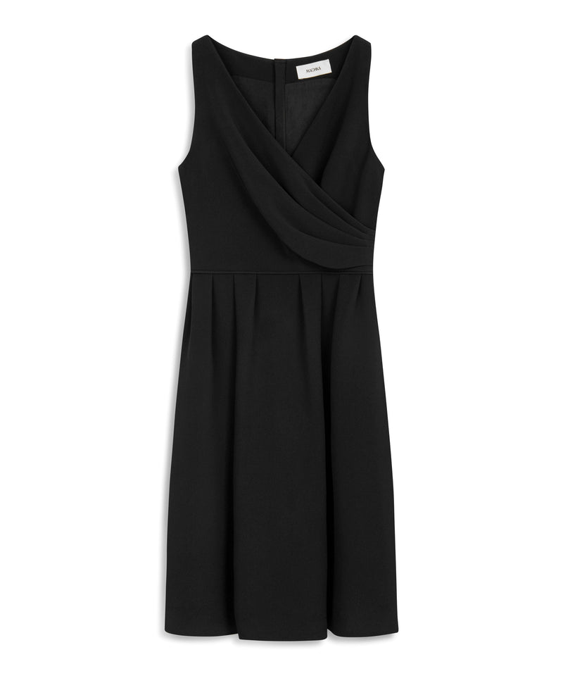 Machka Double Breasted Crepe Dress Black